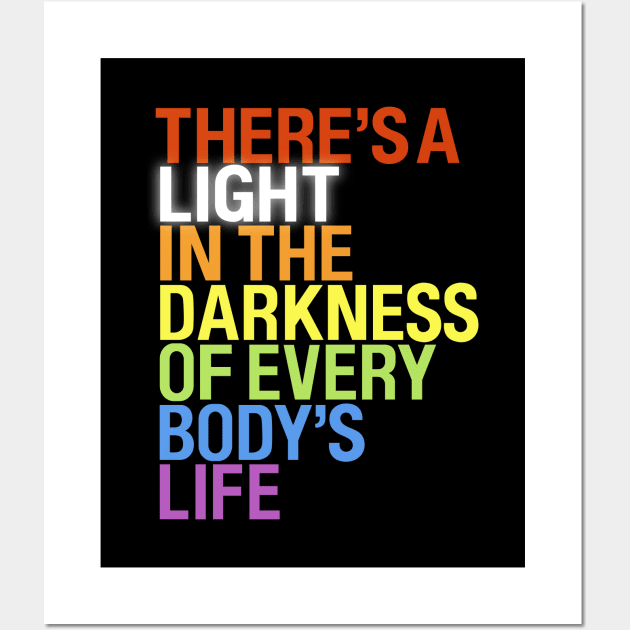 There's a Light – Rainbow Colors Gay Pride Wall Art by mareescatharsis